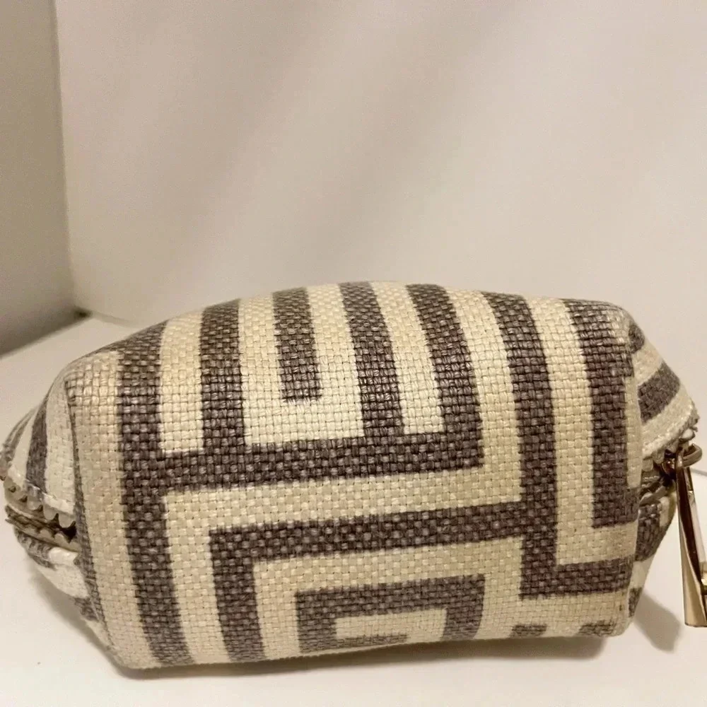 Spartina cosmetic linen bag vacation beauty makeup bag travel